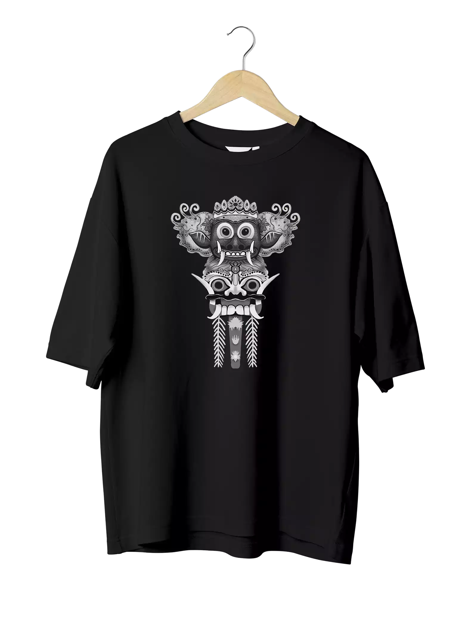Buy Indonesian Mask Oversized  Drop-Shoulder T-Shirt