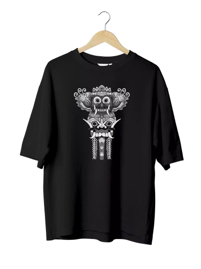 Buy Indonesian Mask Oversized  Drop-Shoulder T-Shirt