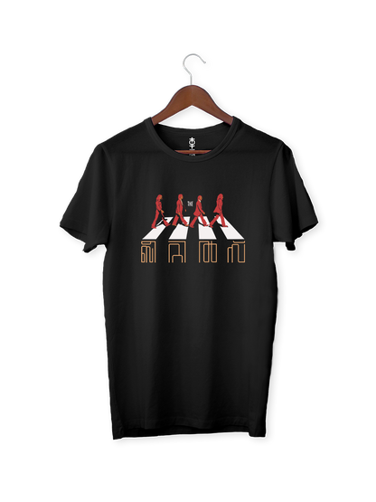 printed black t shirts Beatles