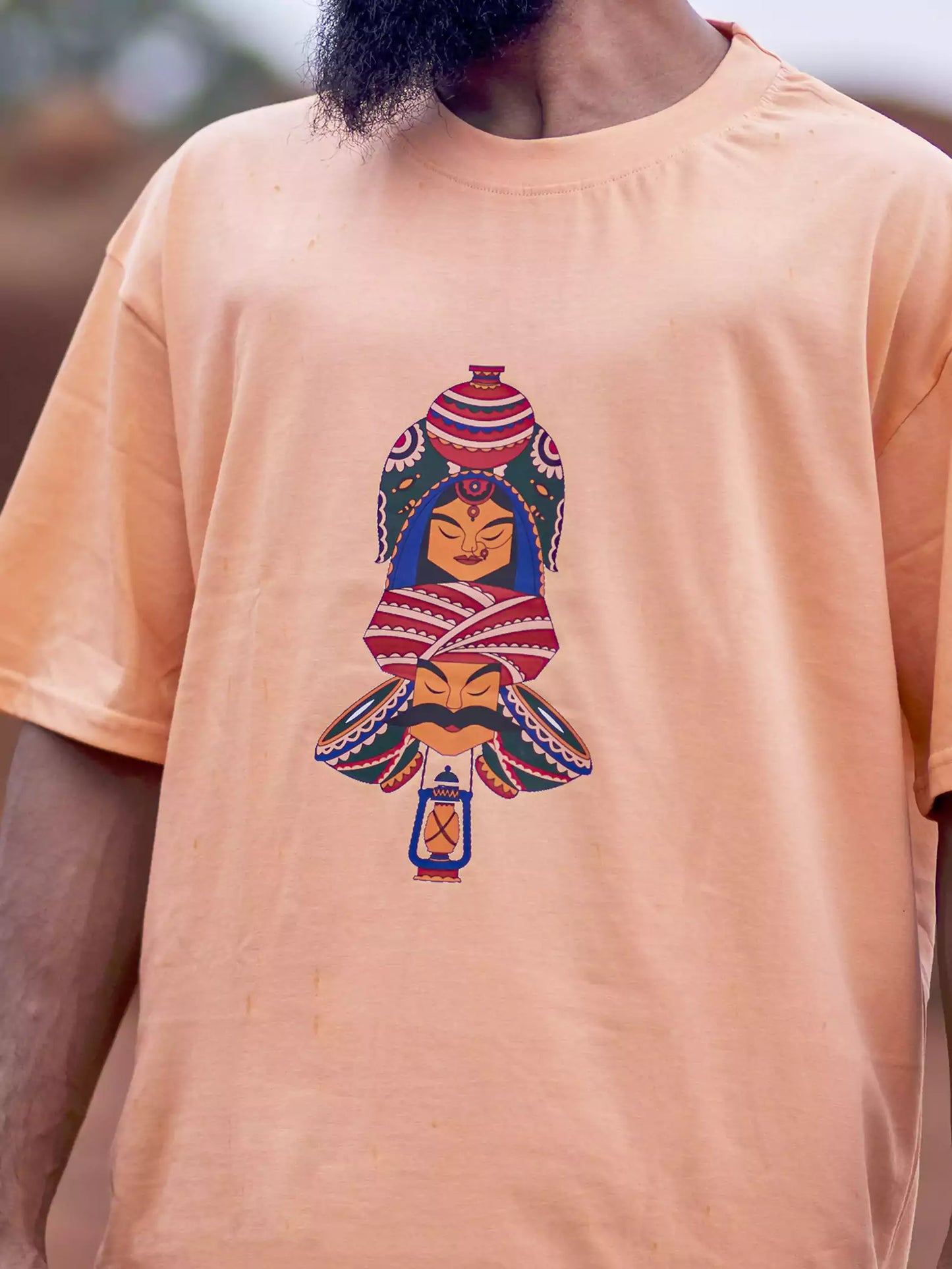 Buy Rajasthan Totem Oversized  Drop-Shoulder T-Shirt